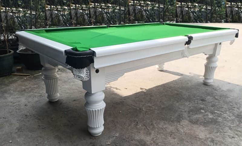 שולחן סנוקר לבן מקצועי 8 פיט 2.57*1.45*0.85 KING