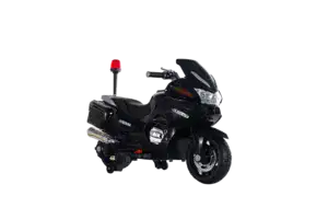 אופנוע משטרה שחור לילדים 24V חזק