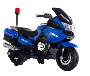 אופנוע משטרה כחול לילדים 24V חזק