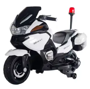 אופנוע משטרה לבן לילדים 24V חזק