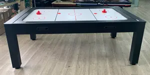 שולחן סנוקר 4 ב -1 איכותי בעל 4 מצבים בצבע שחור ובד ירוק