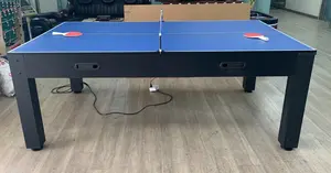 שולחן סנוקר 4 ב -1 איכותי בעל 4 מצבים בצבע שחור ובד ירוק