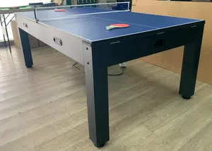 שולחן סנוקר 4 ב -1 איכותי בעל 4 מצבים בצבע שחור ובד ירוק