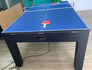 שולחן סנוקר 4 ב -1 איכותי בעל 4 מצבים בצבע שחור ובד ירוק