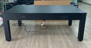 שולחן סנוקר 4 ב -1 איכותי בעל 4 מצבים בצבע שחור ובד ירוק