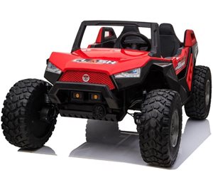 ג’יפ שטח ממונע 4X4 שלט חכם וגלגלי גומי – 24 וולט הגדול ביותר בשוק