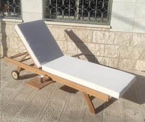 מיטת שיזוף עץ טיק דגם מדונה