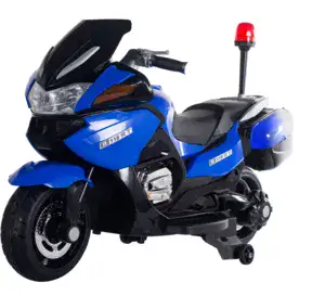 אופנוע משטרה כחול לילדים 24V חזק